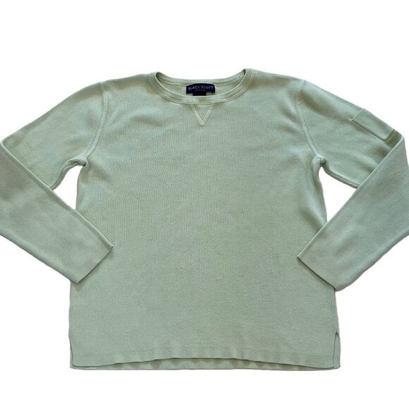 Karen Scott Petites Mint/Pale/Pastel Green Long Sleeve Crew Neck Sweater, S - Picture 1 of 9